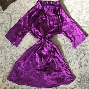 Purple silk robe